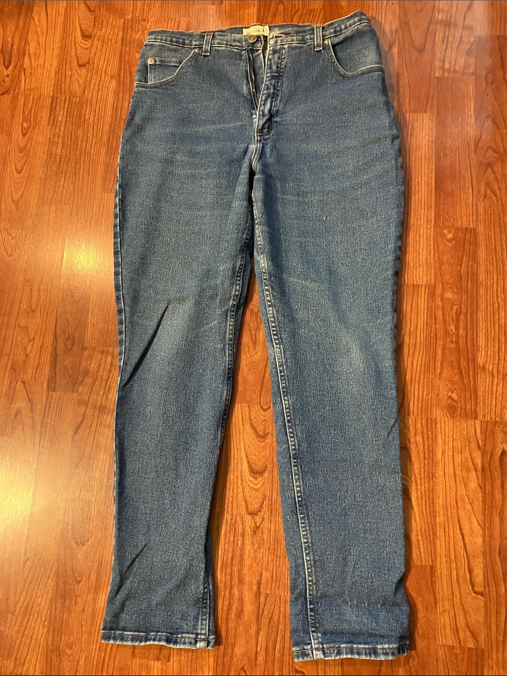 Classic Women's Dark Blue Straight-Leg Jeans